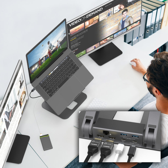 Multi-Angle Dual 4K Docking Stand