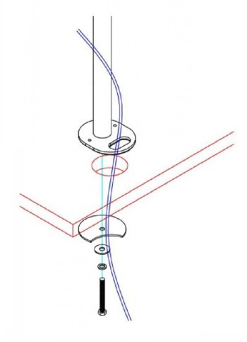 NEOMOUNTS BY NEWSTAR GROMMET AND POLE (40 CM) FPMA-D960 & FPMA-D960D - BLACK