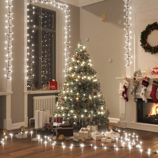 vidaXL Kompakti LED-valonauha 400 LED-valoa kylmä valkoinen 13 m PVC