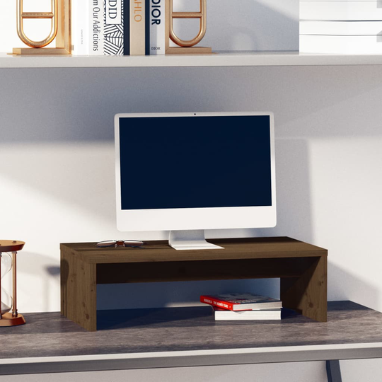 vidaXL Näyttökoroke hunajanruskea 50x27x15 cm täysi mänty