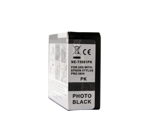 Mustepatruuna, korvaa Epson T5801, valokuvamusta, 84 ml