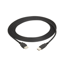 BLACK BOX USB 2.0 EXTENSION CABLE - TYPE A MALE TO TYPE A FEMALE, BLACK, 3-FT. (0.9-M)