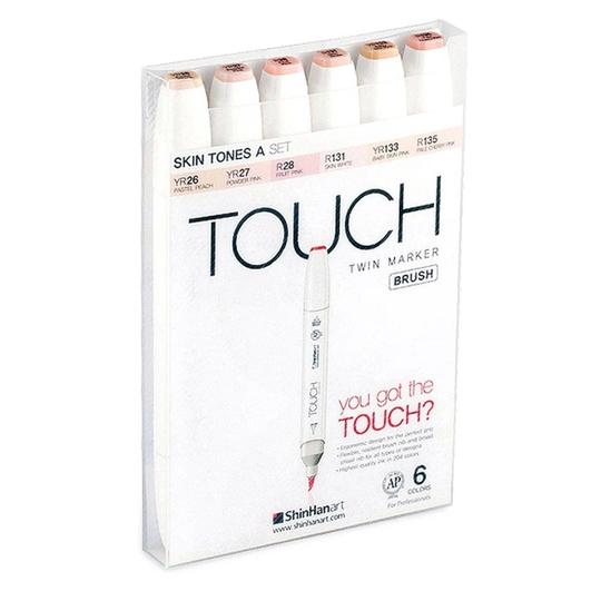 Touch Twin Brush Marker 6-setti Skin tones A