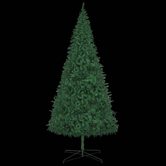 vidaXL Tekojoulukuusi LED-valoilla ja palloilla 400 cm vihreä