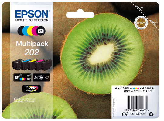 EPSON 202 Mpack Ink Cartridge (PBK,BK..)