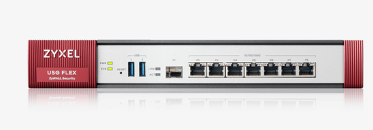 ZYXEL USG FLEX FIREWALL 7 GIGABIT USER-DEFINABLE PORTS, 1*SFP, 2* USB (DEVICE ONLY)