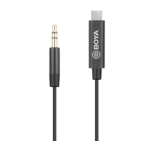 BY-K2 3.5mm TRS Male To USB-C Male Audio Adapter, 0.2m