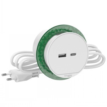 SCHNEIDER ELECTRIC UNICA SYSTEM+ PÖYTÄYKSIKKÖ XS USB TYYPPI A JA C VALKOINEN