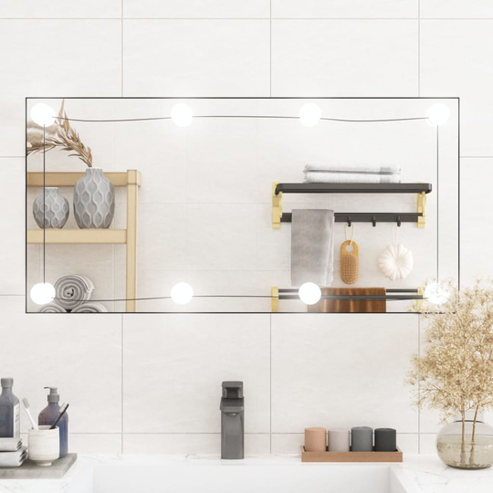 vidaXL Seinäpeili LED-valoilla 40x80 cm lasi suorakulmio