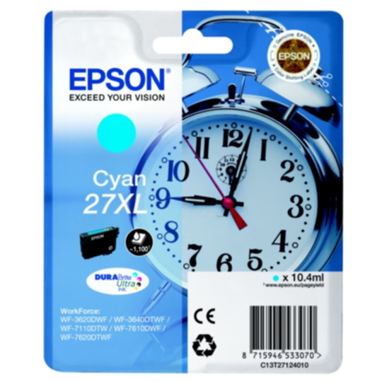 Epson 27XL Mustepatruuna syaani, 1.100 sivua