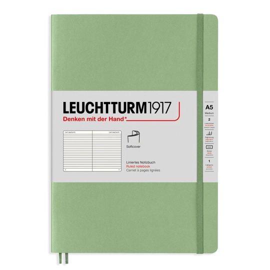 Leuchtturm1917 Notebook A5 Softcover Sage Dotted