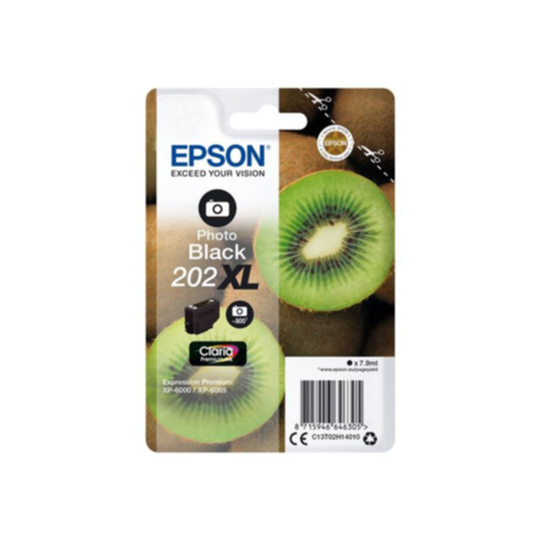 Epson 202XL Mustepatruuna valokuvamusta, 7,9 ml