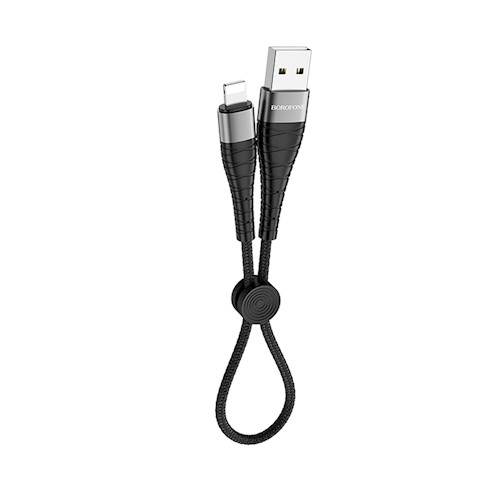 Borofone Munificent Kaapeli USB - Lightning 0 25 m 2 4A musta BX32