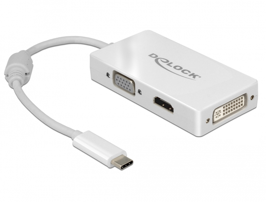 This Adapter By Delock Is Suitable For The Connection Of A VGA, HDMI Or DVI Monitor To A Computer Wi