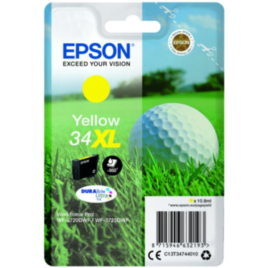 Epson 34XL Mustepatruuna keltainen, 950 sivua