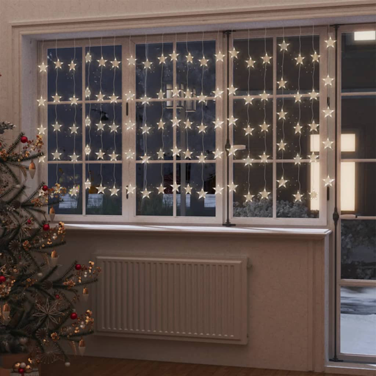 vidaXL LED-valoverho tähtikeijuvalot 500 LEDiä lämmin valkoinen
