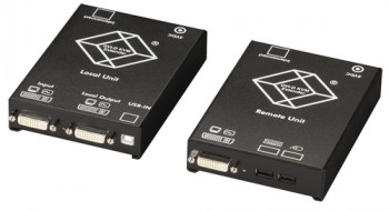 BLACK BOX CATX KVM EXTENDER – DVI-D, USB HID, AUDIO, SERIAL - EXTENDER KIT, QUAD DVI, USB HID, AUD