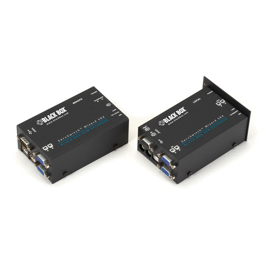 BLACK BOX WIZARD SRX KVM EXTENDER - DUAL VGA, USB 2.0, RS232, AUDIO, DUAL-ACCESS, CATX