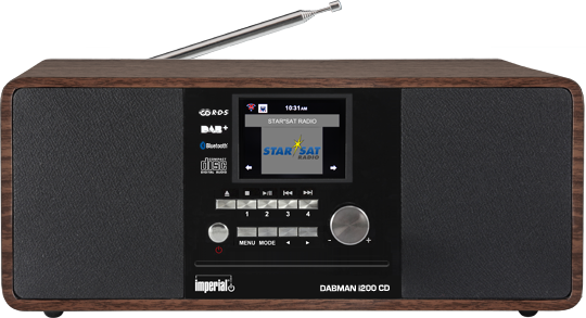 Dabman I200CD, DAB+- Ja FM-radio, CD-soitin, USB 2.0, 10/100 Mbps RJ45, Bluetooth, Ruskea