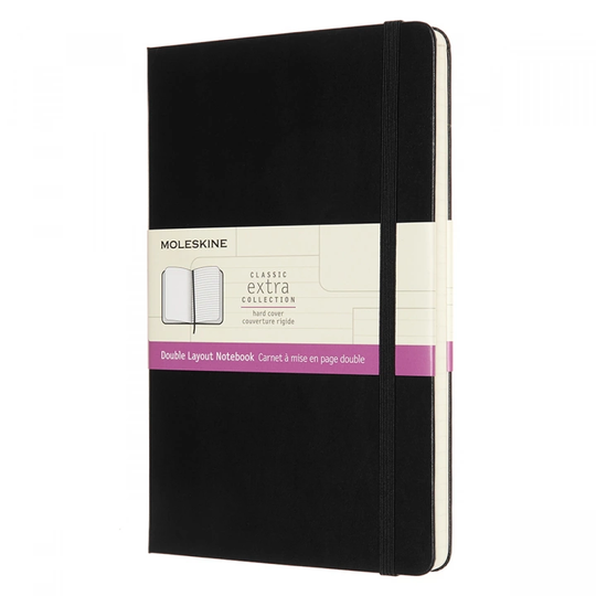 Moleskine Classic Hard Cover Double Layout Large Black