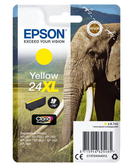 EPSON Ink Singlepack Yellow 24XL
