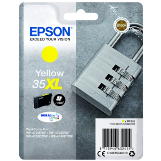Epson 35XL Mustepatruuna keltainen, 20,3 ml