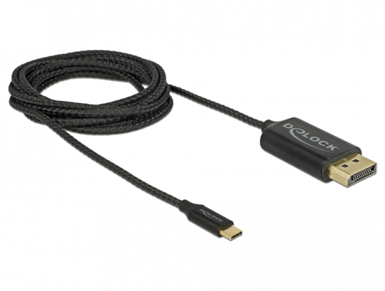 This Cable By Delock Enables The Connection Of A DisplayPort Monitor To A Device With USB-C Or Thund