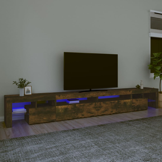 vidaXL TV-taso LED-valoilla savutammi 290x36,5x40 cm
