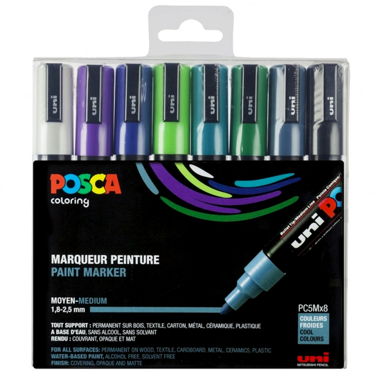 Posca Posca PC-5M Cool tones 8-setti