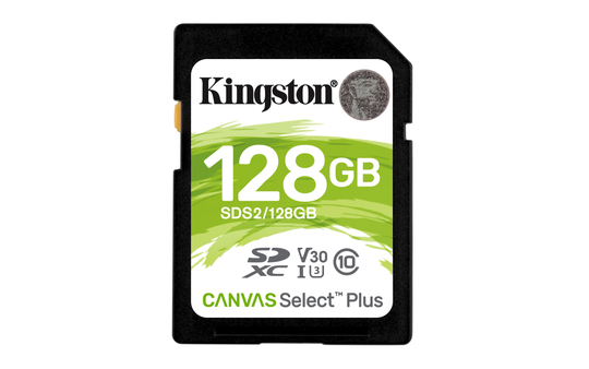 Canvas Select Plus SDXC-muistikortti, 128 GB, Class 10 UHS-I, Musta