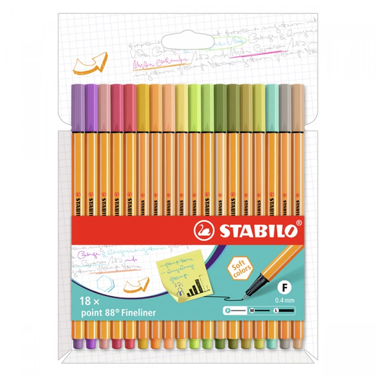 Stabilo Point 88 Fineliner 18 kpl Trend