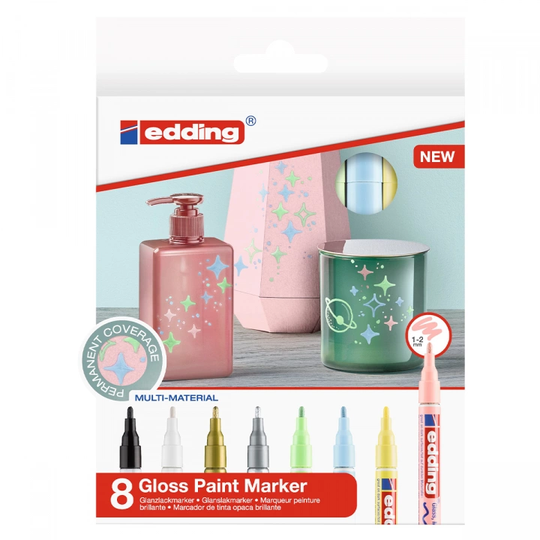 Edding Gloss Paint Marker Fine 8-set Pastel