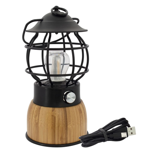 Eurotrail LED-retkeilyvalaisin Breeze bambu musta