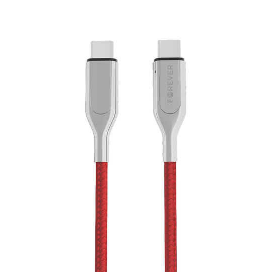Forever Core Ultranopea USB Type-C / USB Type-C 3A lataus- ja synkronointikaapeli 1 5m punainen