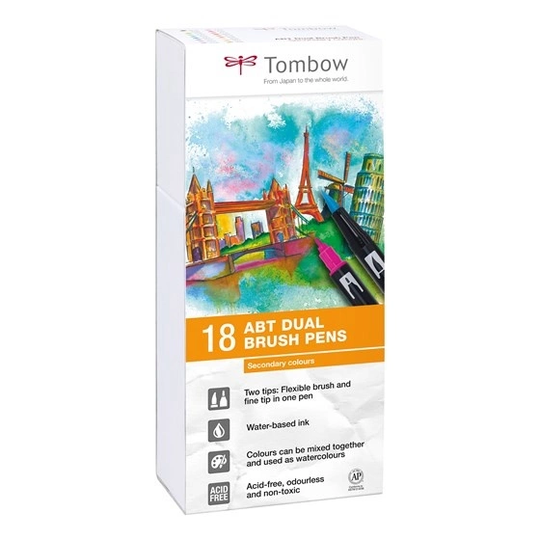 Tombow ABT Dual Brush Pen 18-setti Secondary
