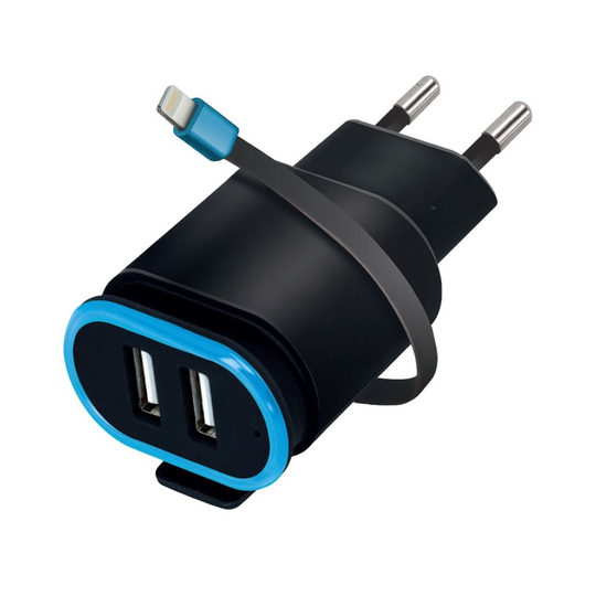 Forever TC-02 USBx2 Laturi Micro-USB-kaapelilla 2 4 A