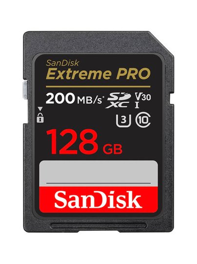 Sandisk extreme pro 128gb sdxc (200mb/s) uhs-i (u3 / v30) -muistikortti