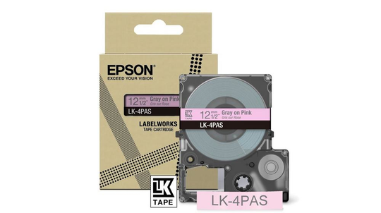EPSON Colour Tape Pink/Grey 12mm 8m
