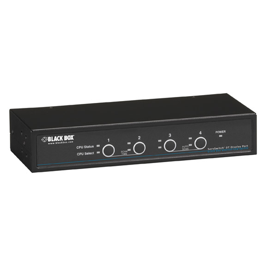 BLACK BOX DT SERIES DT KVM SWITCH DISPLAYPORT WITH USB AND AUDIO - 4-PORT