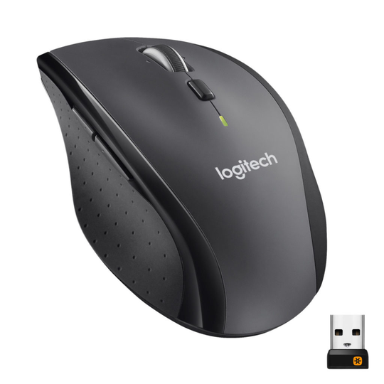Wireless Mouse M705, Langaton Hiiri, USB, Musta/harmaa, (910-001949).
