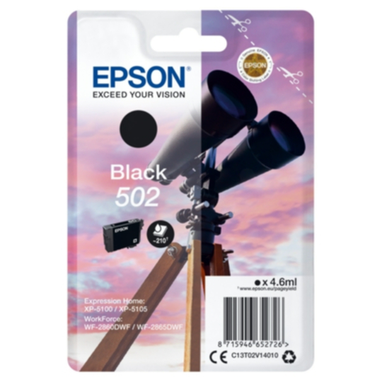 Epson 502 Mustepatruuna musta, 210 sivua
