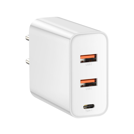 Baseus seinälaturi PPS QC3.0 2 x USB 60W valkoinen