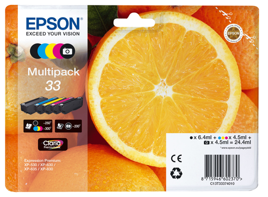 EPSON 5 COLOURS 33 CLARIA PREMIUM INK