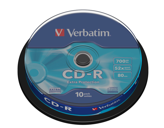 CD-R, 52x, 700 MB/80 Min, 10-pack, Spindel, Extra Protection