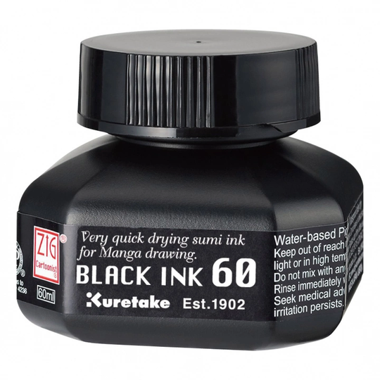 ZIG Kuretake Cartoonist Ink 60 ml Black
