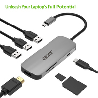 ACER TYPE C 7 IN 1 DONGLE HDMI,DP,3XUSB-A,USB-C,TF,SD,POWER DELIVERY 100W