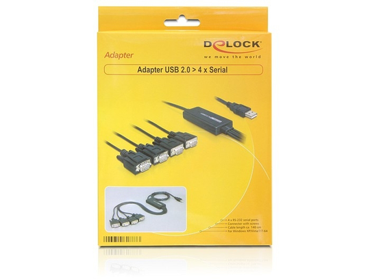 The USB 2.0 To Serial Adapter By Delock Enables You To Connect 4 Serial Devices To A Free USB Port O