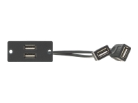 KRAMER WU-2AA(B) WALL PLATE INSERT - 2 X USB 2.0 (A/A)