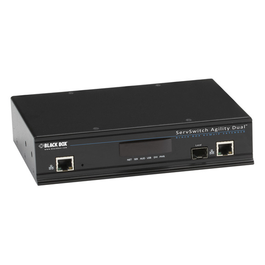BLACK BOX AGILITY KVM-OVER-IP MATRIX SWITCH TRANSMITTER - DUAL-HEAD, DUAL-LINK DVI-D, USB 2.0