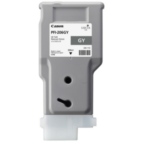 Canon PFI-206 GY Mustepatruuna harmaa, 300 ml